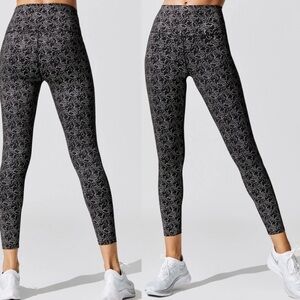 Carbon38 Black and Gray Patterned High Rise Leggings